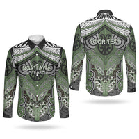 Aotearoa Iwi Ngati Awa Personalised Couples Matching Short Sleeve Bodycon Dress and Long Sleeve Button Shirt Maori Kowhaiwhai Pattern