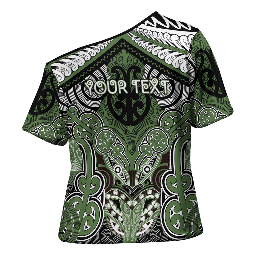 Aotearoa Iwi Ngati Awa Personalised Cross Shoulder Shirt Maori Kowhaiwhai Pattern