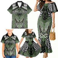 Aotearoa Iwi Ngati Awa Personalised Family Matching Mermaid Dress and Hawaiian Shirt Maori Kowhaiwhai Pattern