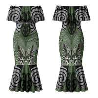 Aotearoa Iwi Ngati Awa Personalised Family Matching Mermaid Dress and Hawaiian Shirt Maori Kowhaiwhai Pattern