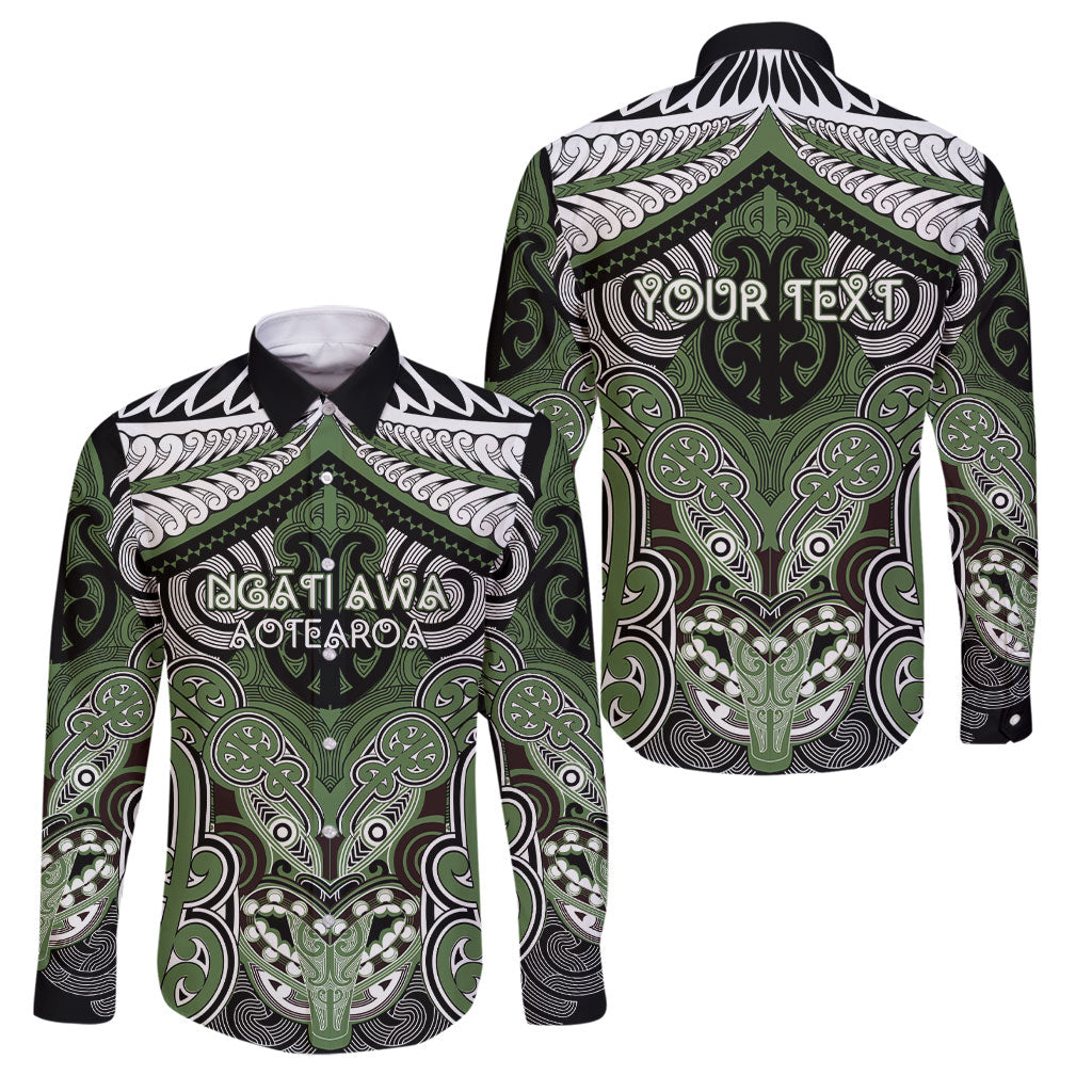 Aotearoa Iwi Ngati Awa Personalised Family Matching Off The Shoulder Long Sleeve Dress and Hawaiian Shirt Maori Kowhaiwhai Pattern