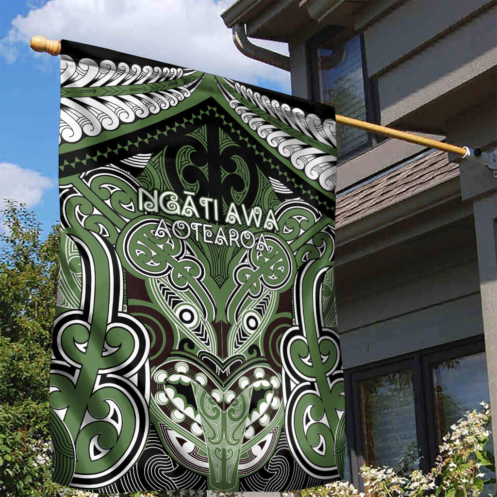 Aotearoa Iwi Ngati Awa Garden Flag Maori Kowhaiwhai Pattern