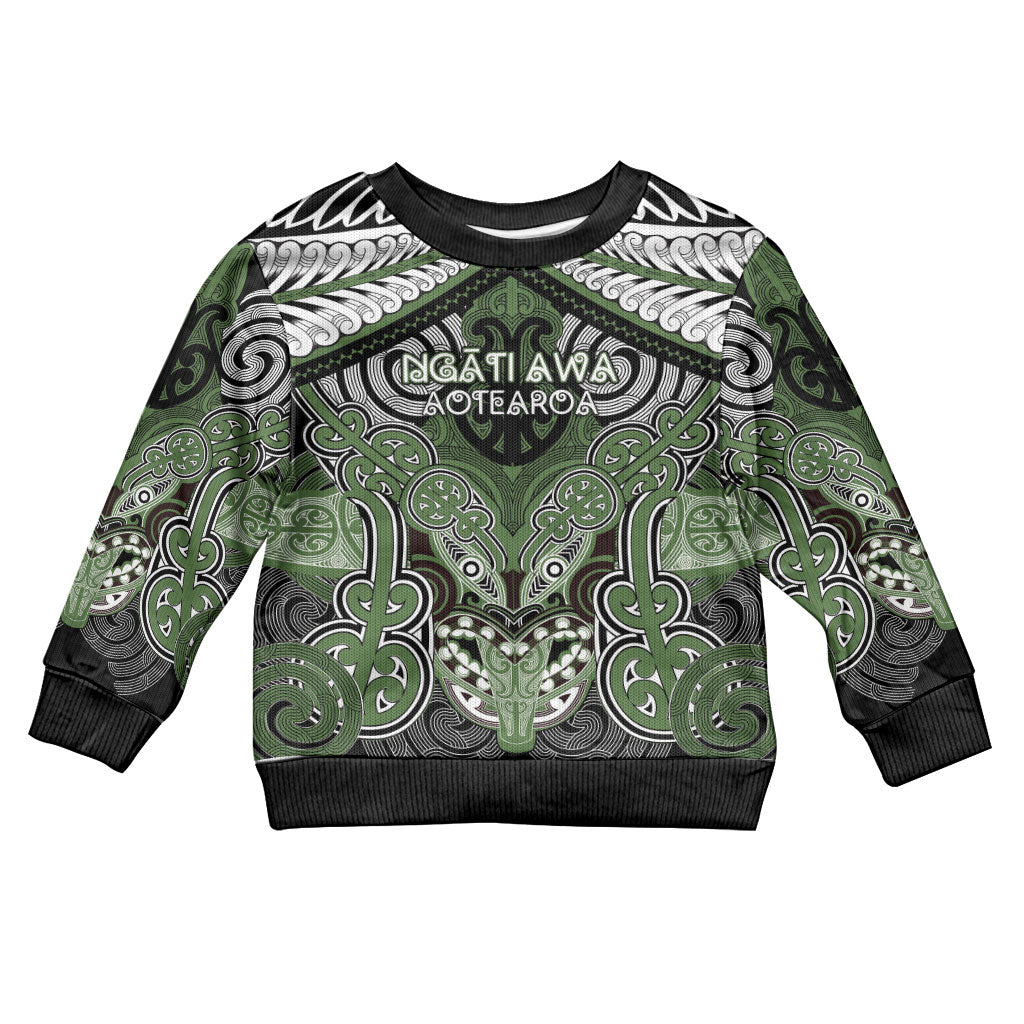 Aotearoa Iwi Ngati Awa Personalised Kid Ugly Christmas Sweater Maori Kowhaiwhai Pattern