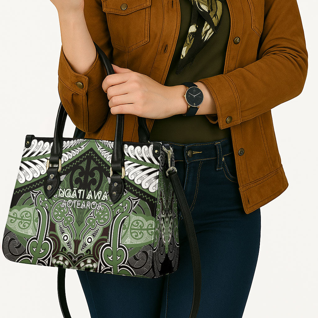 Aotearoa Iwi Ngati Awa Leather Bag Maori Kowhaiwhai Pattern