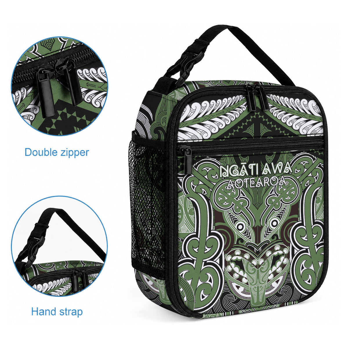 Aotearoa Iwi Ngati Awa Lunch Bag Maori Kowhaiwhai Pattern