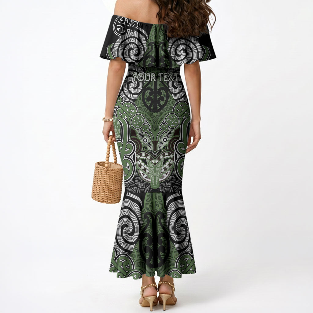 Aotearoa Iwi Ngati Awa Personalised Mermaid Dress Maori Kowhaiwhai Pattern