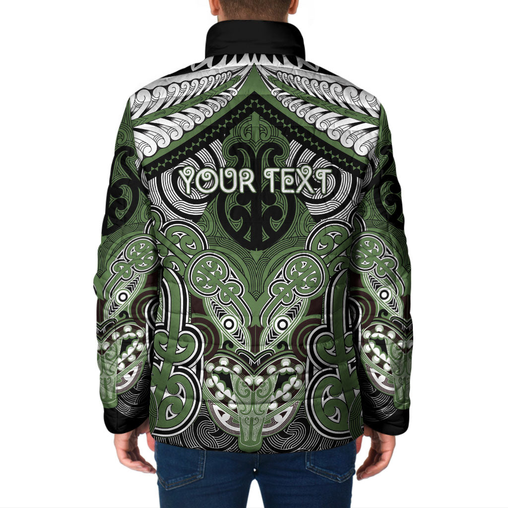 Aotearoa Iwi Ngati Awa Personalised Padded Jacket Maori Kowhaiwhai Pattern