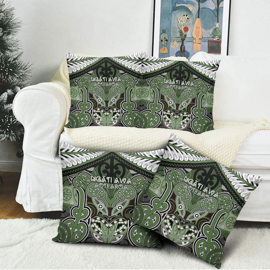 Aotearoa Iwi Ngati Awa Pillow Cover Maori Kowhaiwhai Pattern