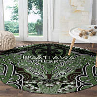 Aotearoa Iwi Ngati Awa Round Carpet Maori Kowhaiwhai Pattern