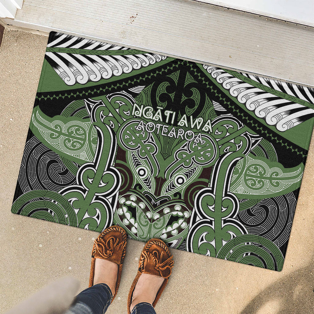 Aotearoa Iwi Ngati Awa Rubber Doormat Maori Kowhaiwhai Pattern
