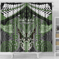 Aotearoa Iwi Ngati Awa Shower Curtain Maori Kowhaiwhai Pattern