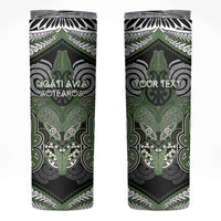 Aotearoa Iwi Ngati Awa Personalised Skinny Tumbler Maori Kowhaiwhai Pattern