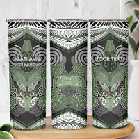 Aotearoa Iwi Ngati Awa Personalised Skinny Tumbler Maori Kowhaiwhai Pattern