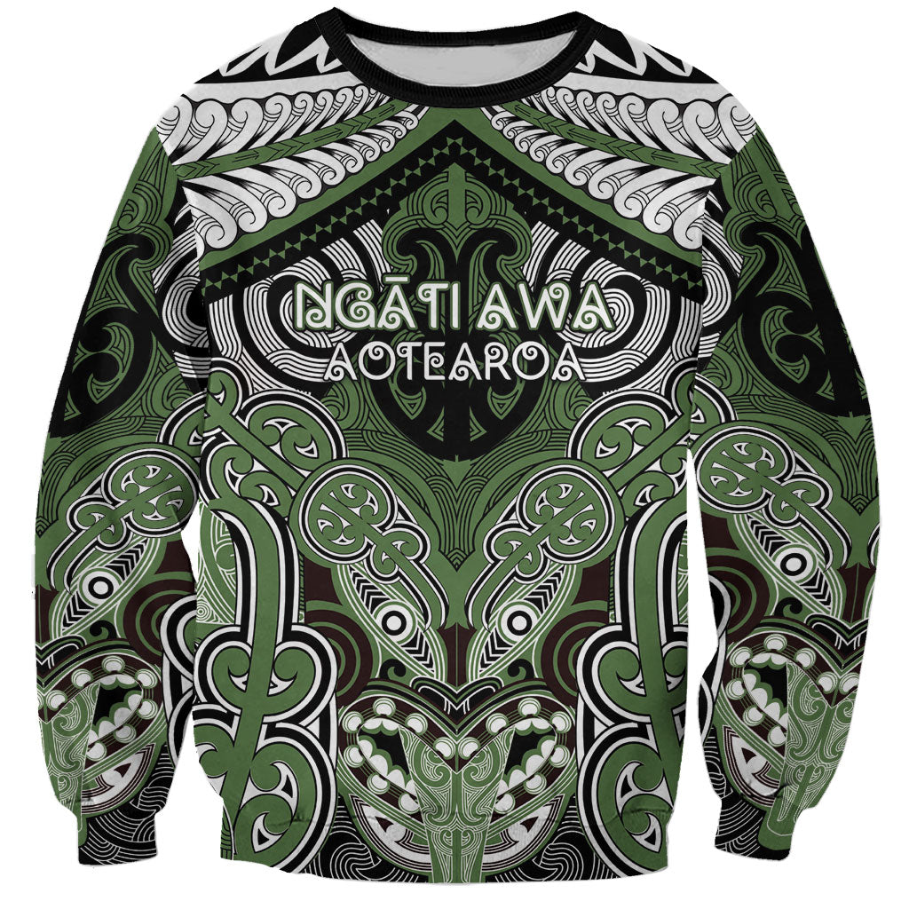 Aotearoa Iwi Ngati Awa Personalised Sweatshirt Maori Kowhaiwhai Pattern