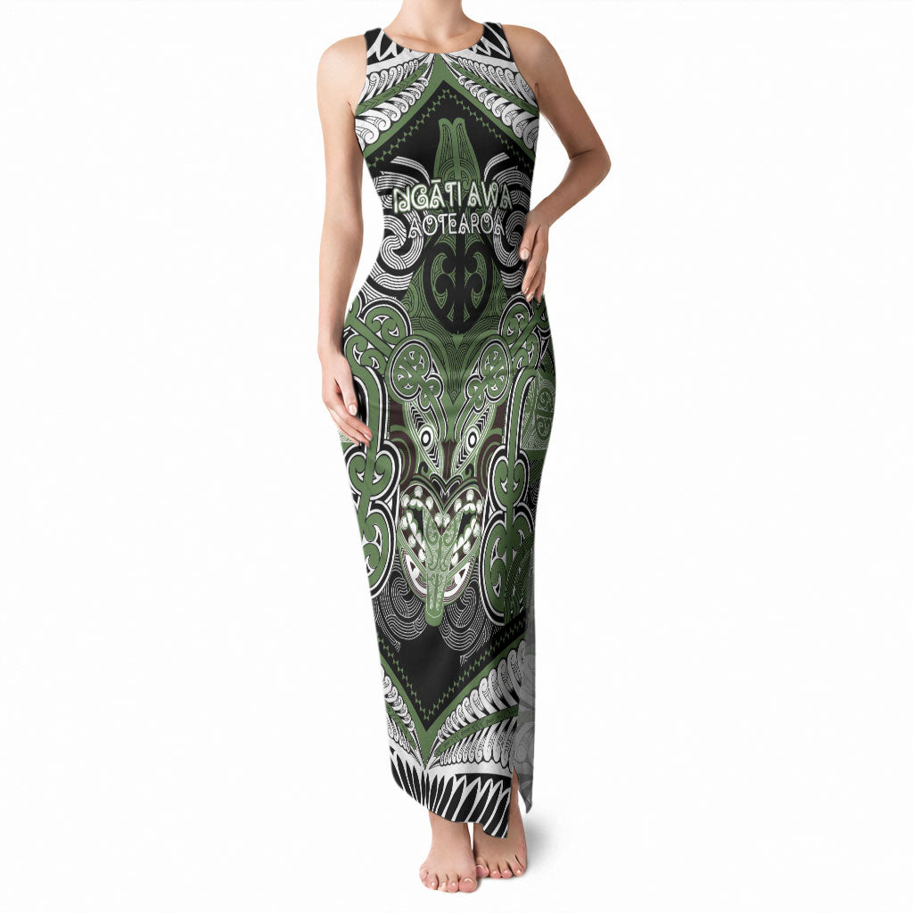 Aotearoa Iwi Ngati Awa Personalised Tank Maxi Dress Maori Kowhaiwhai Pattern