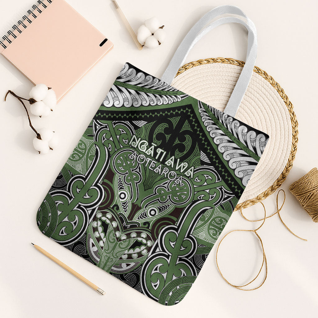 Aotearoa Iwi Ngati Awa Tote Bag Maori Kowhaiwhai Pattern