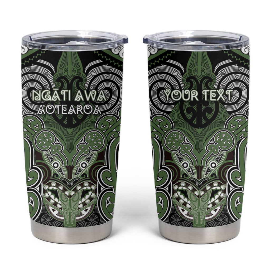Aotearoa Iwi Ngati Awa Personalised Tumbler Cup Maori Kowhaiwhai Pattern