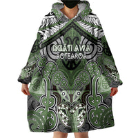 Aotearoa Iwi Ngati Awa Personalised Wearable Blanket Hoodie Maori Kowhaiwhai Pattern