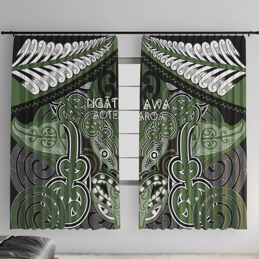 Aotearoa Iwi Ngati Awa Window Curtain Maori Kowhaiwhai Pattern