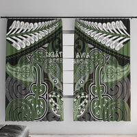 Aotearoa Iwi Ngati Awa Window Curtain Maori Kowhaiwhai Pattern