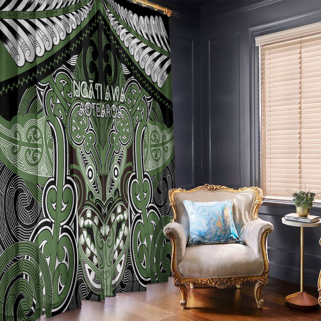 Aotearoa Iwi Ngati Awa Window Curtain Maori Kowhaiwhai Pattern