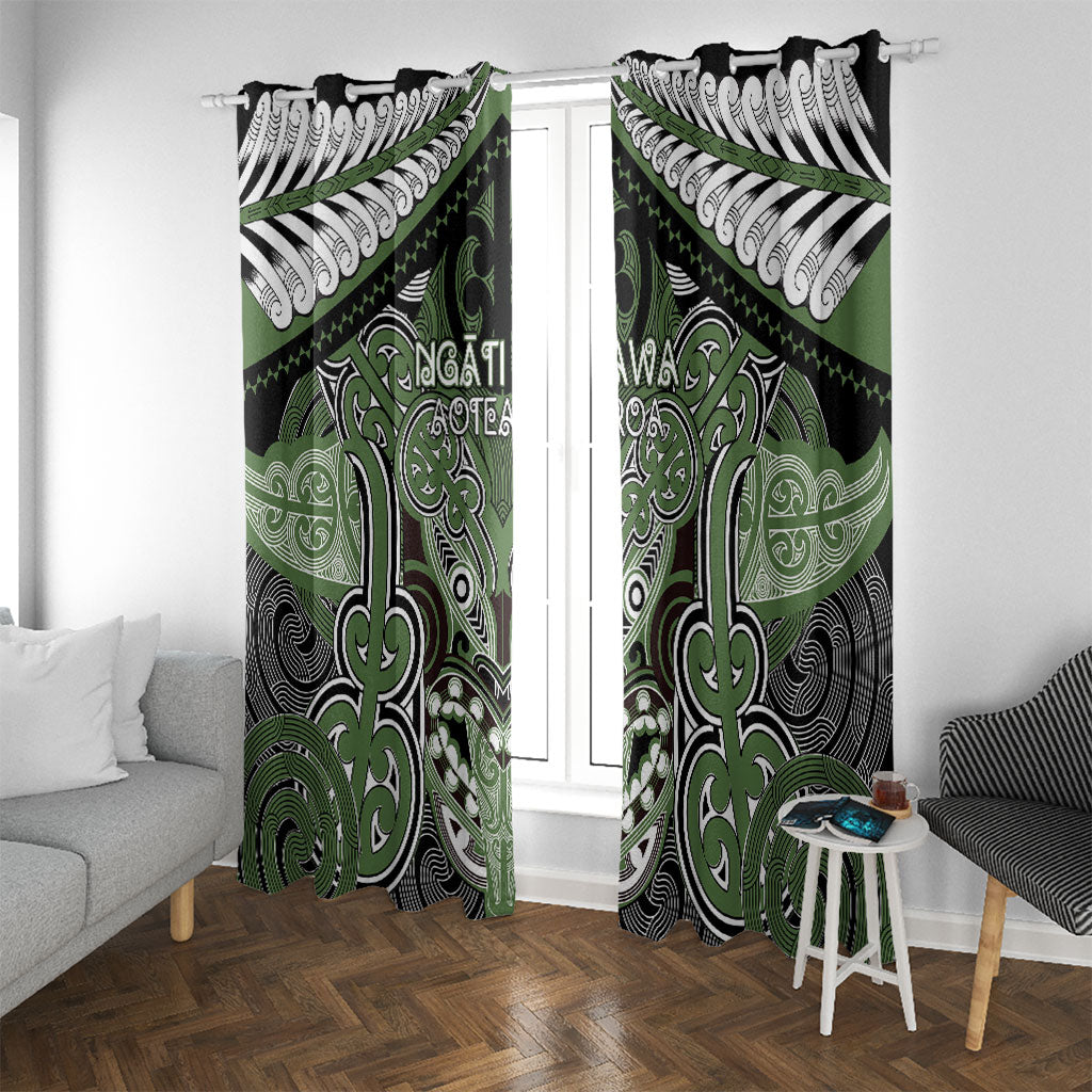 Aotearoa Iwi Ngati Awa Window Curtain Maori Kowhaiwhai Pattern