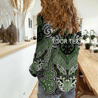 Aotearoa Iwi Ngati Awa Personalised Women Casual Shirt Maori Kowhaiwhai Pattern