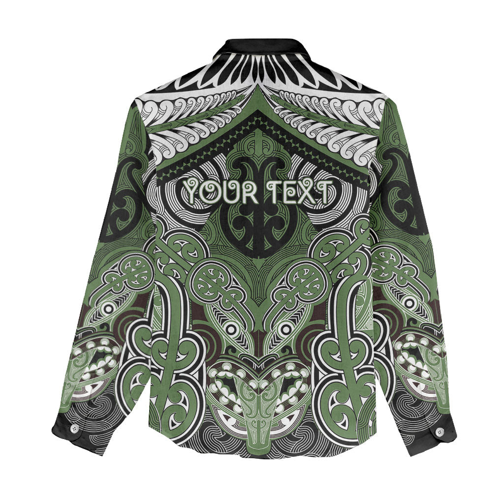 Aotearoa Iwi Ngati Awa Personalised Women Casual Shirt Maori Kowhaiwhai Pattern