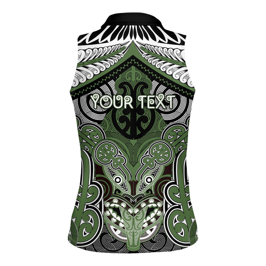Aotearoa Iwi Ngati Awa Personalised Women Sleeveless Polo Shirt Maori Kowhaiwhai Pattern