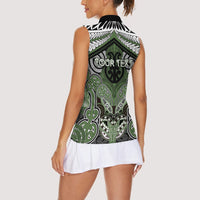 Aotearoa Iwi Ngati Awa Personalised Women Sleeveless Polo Shirt Maori Kowhaiwhai Pattern
