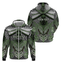 Aotearoa Iwi Ngati Awa Personalised Zip Hoodie Maori Kowhaiwhai Pattern