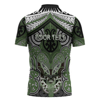 Aotearoa Iwi Ngati Awa Personalised Zipper Polo Shirt Maori Kowhaiwhai Pattern