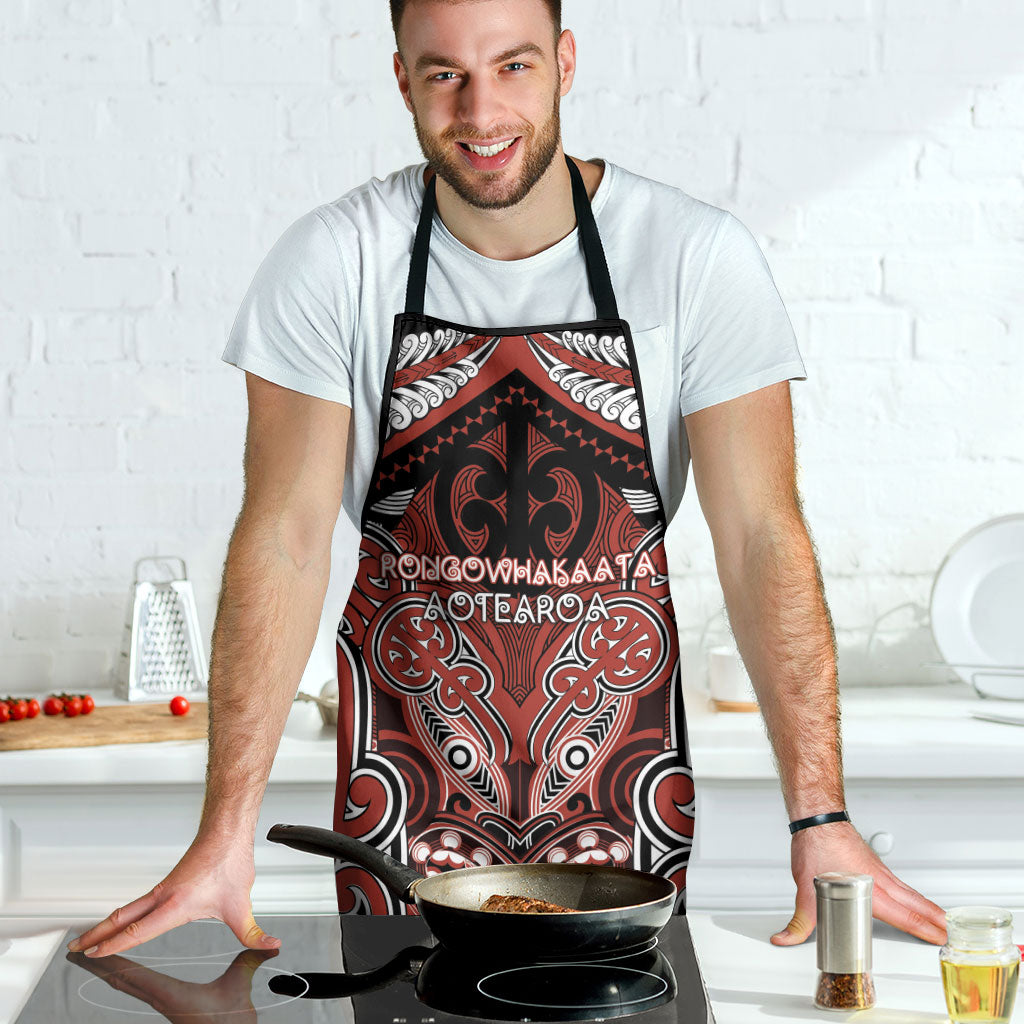 Aotearoa Iwi Rongowhakaata Apron Maori Kowhaiwhai Pattern