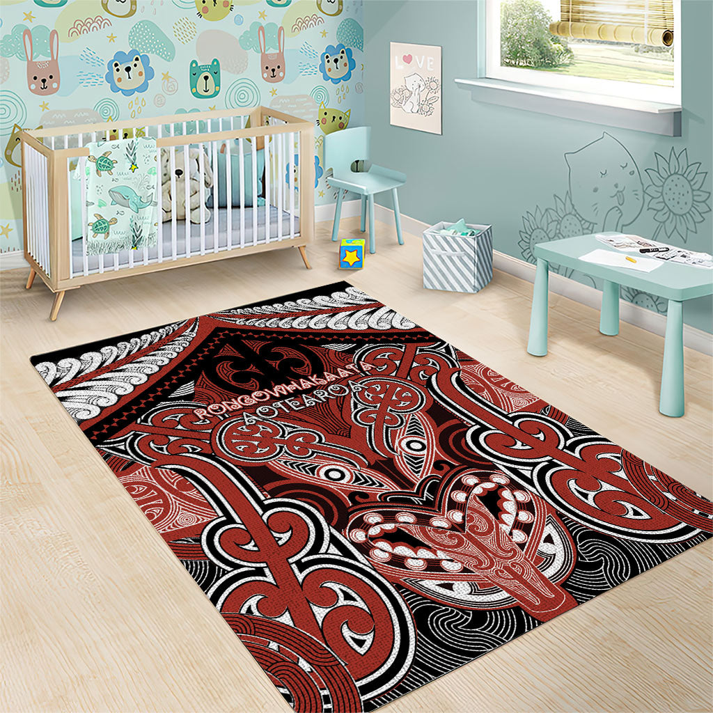 Aotearoa Iwi Rongowhakaata Area Rug Maori Kowhaiwhai Pattern