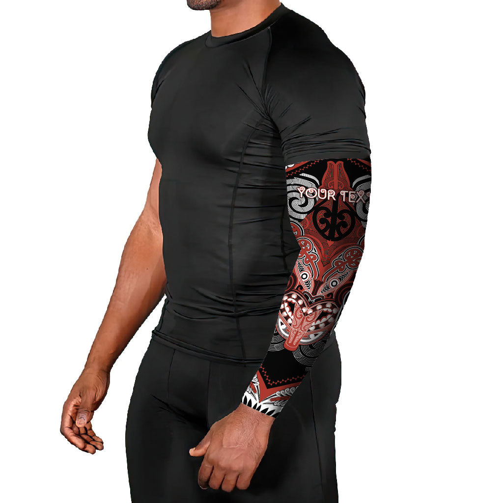 Aotearoa Iwi Rongowhakaata Personalised Arm Sleeves Maori Kowhaiwhai Pattern