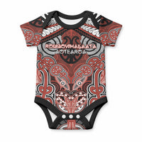Aotearoa Iwi Rongowhakaata Personalised Baby Onesie Maori Kowhaiwhai Pattern