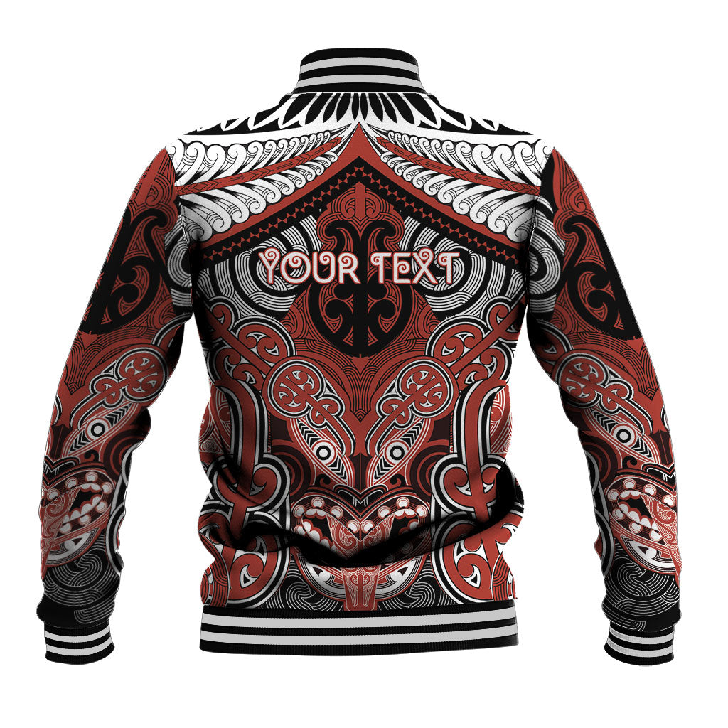 Aotearoa Iwi Rongowhakaata Personalised Baseball Jacket Maori Kowhaiwhai Pattern