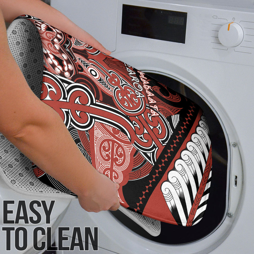 Aotearoa Iwi Rongowhakaata Bathroom Set Maori Kowhaiwhai Pattern