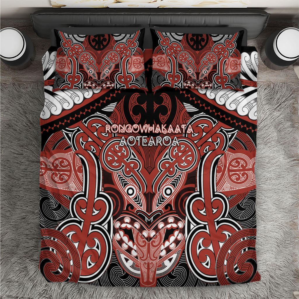 Aotearoa Iwi Rongowhakaata Bedding Set Maori Kowhaiwhai Pattern