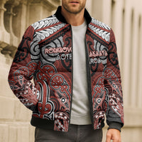 Aotearoa Iwi Rongowhakaata Personalised Bomber Puffer Jacket Maori Kowhaiwhai Pattern