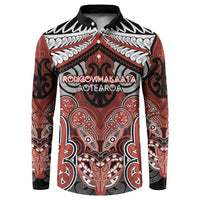 Aotearoa Iwi Rongowhakaata Personalised Button Sweatshirt Maori Kowhaiwhai Pattern