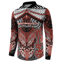Aotearoa Iwi Rongowhakaata Personalised Button Sweatshirt Maori Kowhaiwhai Pattern