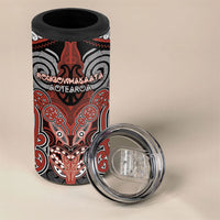 Aotearoa Iwi Rongowhakaata Personalised 4 in 1 Can Cooler Tumbler Maori Kowhaiwhai Pattern
