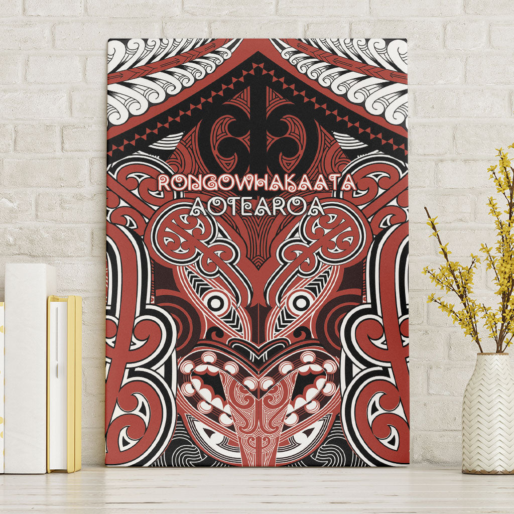 Aotearoa Iwi Rongowhakaata Canvas Wall Art Maori Kowhaiwhai Pattern