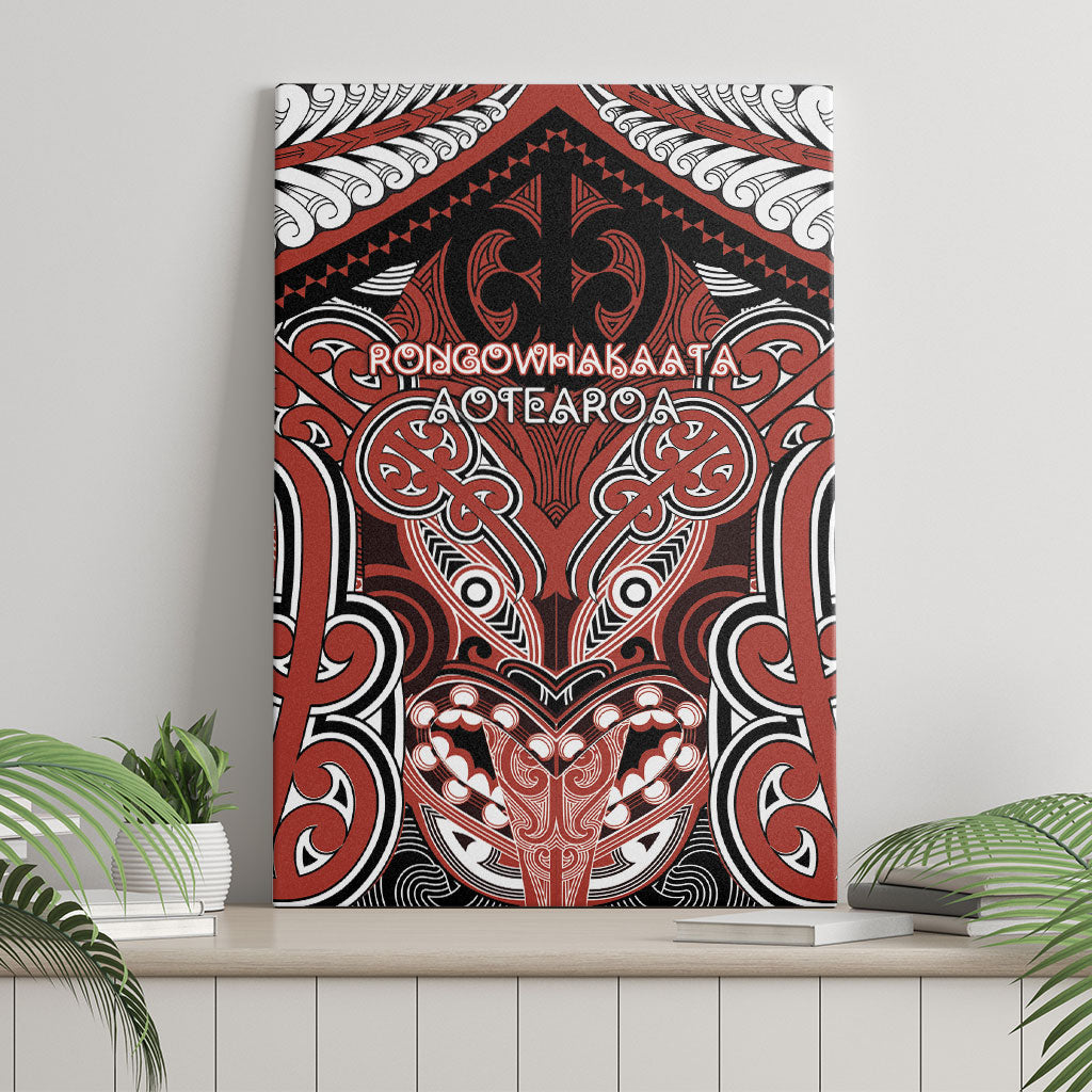 Aotearoa Iwi Rongowhakaata Canvas Wall Art Maori Kowhaiwhai Pattern