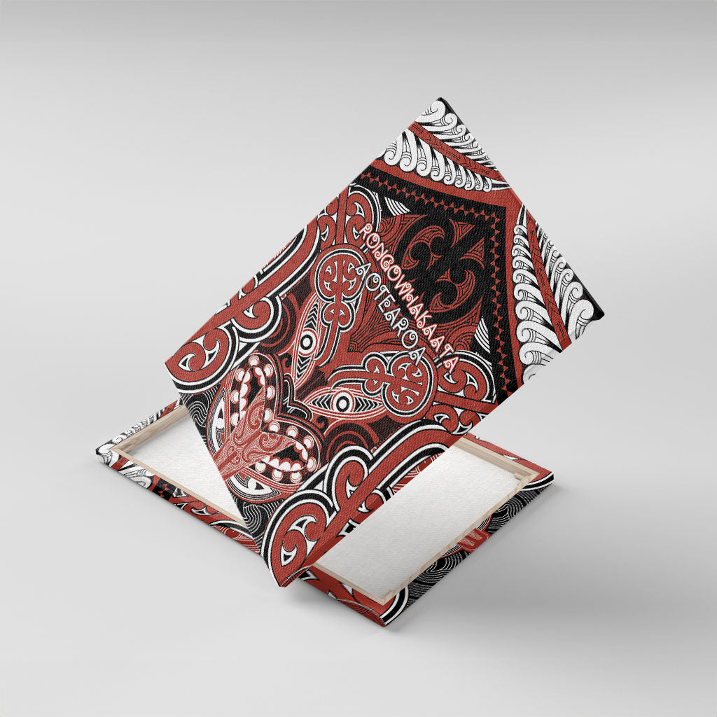 Aotearoa Iwi Rongowhakaata Canvas Wall Art Maori Kowhaiwhai Pattern