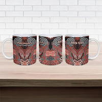 Aotearoa Iwi Rongowhakaata Personalised Ceramic Mug Maori Kowhaiwhai Pattern