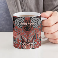 Aotearoa Iwi Rongowhakaata Personalised Ceramic Mug Maori Kowhaiwhai Pattern