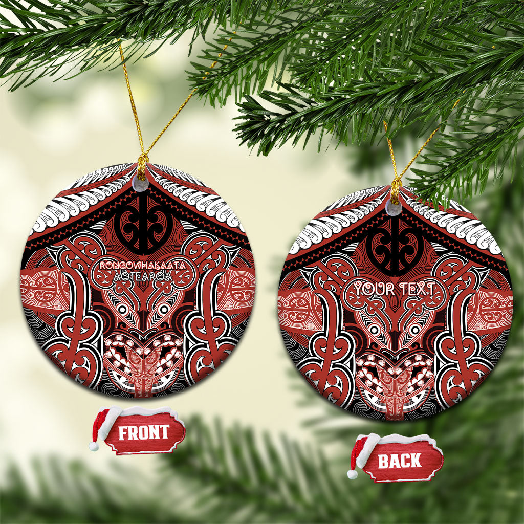 Aotearoa Iwi Rongowhakaata Personalised Ceramic Ornament Maori Kowhaiwhai Pattern