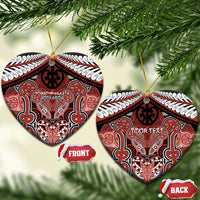 Aotearoa Iwi Rongowhakaata Personalised Ceramic Ornament Maori Kowhaiwhai Pattern